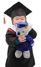 Load image into Gallery viewer, Plushland Bobcat Plush Stuffed Animal Toys Present Gifts for Graduation Day, Personalized Text, Name or Your School Logo on Gown, Best for Any Grad School Kids 12 Inches(Navy Cap and Gown)
