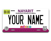 Load image into Gallery viewer, BRGiftShop Personalized Custom Name Mexico Nayarit 6x12 inches Vehicle Car License Plate
