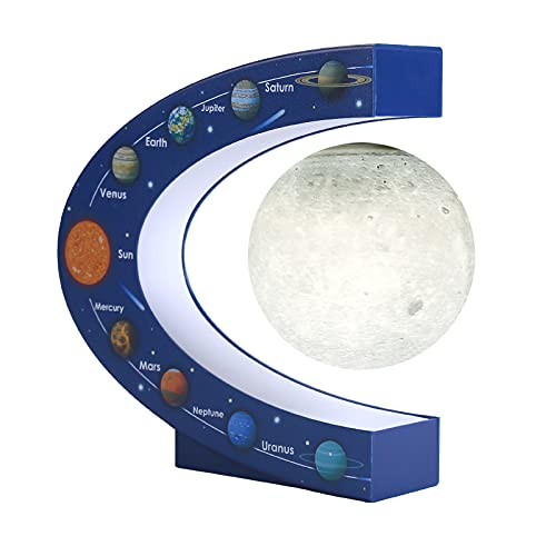 Cashiny LED Moon Magnetic Levitation Floating Globe Night Light Electronic Anti Gravity Ball Lamp Decor (US Adaptor)