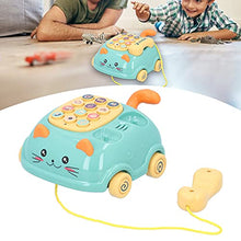 Load image into Gallery viewer, GLOGLOW Musical Telephone Toy, Baby Cell Phone Toy Baby Cell Phone Toy Multifunctional Cartoon Simulated Phone Drag Landline Telephone Learning Toys for Kids
