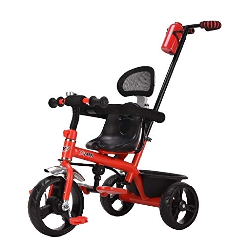 Children's Tricycle 1-6 Years Old Children's Bicycle Outdoor Toddler Trolley 3 Colors Can Be Made As Gifts Baby Bicycle Boy Girl (Color : Red)