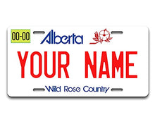 Load image into Gallery viewer, BRGiftShop Personalized Custom Name Canada Alberta 6x12 inches Vehicle Car License Plate
