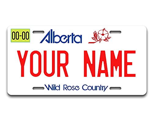 BRGiftShop Personalized Custom Name Canada Alberta 6x12 inches Vehicle Car License Plate