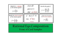 Load image into Gallery viewer, Math Wiz Flashcards Deck 31 Rational Equations and Graphs
