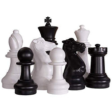 Load image into Gallery viewer, MegaChess Large Premium Chess Set with 16 Inch Tall King Black and White with Hard Plastic Chess Board
