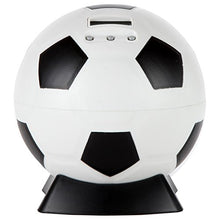 Load image into Gallery viewer, Lily&#39;s Home Kids Money Counting Soccer Ball Digital Coin Bank, Counts U.S. Pennies, Nickels, Dimes, Quarters, Half Dollars, and Dollar Coins, Ideal for Personal Savings, Learning or Play
