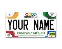 BRGiftShop Personalized Custom Name Mexico Chiapas 3x6 inches Bicycle Bike Stroller Children's Toy Car License Plate Tag
