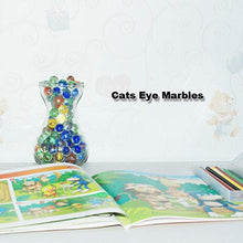 Load image into Gallery viewer, Bulk Marbles  1000 Cats Eyes Marbles, Small 5/8 Glass Marbles Game, Toy Marbles Set with Red, Blue, Yellow, and Green Cat Eyed Marbles, Bag of Marbles Bulk Slingshot Ammo, Classic Childrens Game
