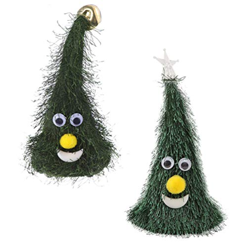 Garneck 2pcs Christmas Tree Toys Electric Musical Dancing Xmas Tree Toy Ornaments for Holiday Party Table Decoration Kids Gift