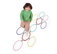 Hopscotch Game Kids Hopscotch Jumping Ring Game-38cm, Boys and Girls Balance and Coordination Training Toys, Color Ring Throwing Game Set, 10 PCS (Size : 1 Set)