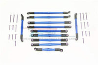 for Traxxas TRX-6 MERC-Benz G63 (88096-4) Aluminum Adjustable Upper & Lower Suspension Links - 11Pc Set Blue