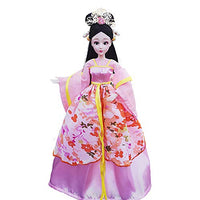 Oriental Decoration Doll, Chinese Antique 11.8 inch Doll, 3D Realistic Eyes Indoor Doll Decoration, with Bracket Shoes, Hairpin or Earrings