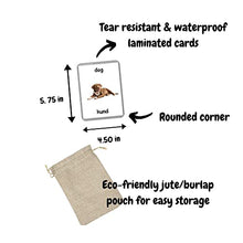 Load image into Gallery viewer, Farm Animals Flash Cards - 27 Laminated Flashcards | Homeschool | Montessori Materials | Multilingual Flash Cards | Bilingual Flashcards - Choose Your Language (German + English)
