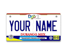 Load image into Gallery viewer, BRGiftShop Personalized Custom Name Mexico Durango 3x6 inches Bicycle Bike Stroller Children&#39;s Toy Car License Plate Tag
