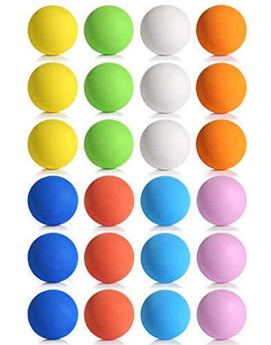Pllieay 24pcs 8 Colors Soft Foam Balls, Lightweight Mini Indoor Toys Play Balls for Safe Fun, Birthday Party for Boys and Girls