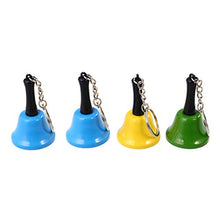 Load image into Gallery viewer, NUOBESTY 4pcs Christmas Handbell Mini Metal Hand Bell with Key Chain Decorative Bells Educational Toy Table Bells
