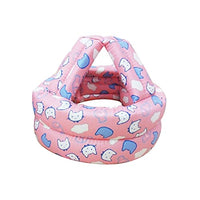 DFGHJ Adjustable AntiFall Shockproof Baby Toddler Safety Head Protection Helmet Kids Hat for Walking Breathable Hat 722 (Color : Pink cat, Size : S(42-58cm))
