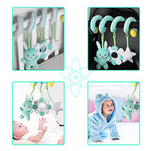 Load image into Gallery viewer, vocheer Hanging Toys for Car Seat Crib Mobile, Infant Baby Spiral Plush Toys for Crib Bed Stroller Car Seat Bar, Green Rabbit
