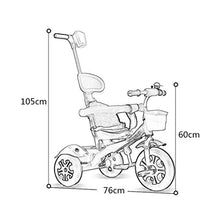 Load image into Gallery viewer, Best Pink-to-use Folding Hand Riding Toy Presents Three-Wheeled Stroller Rotary Children Tricycle from The Infant Trike 6 Months to 5 Years (Color : Green)
