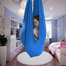 Load image into Gallery viewer, XMSM Indoor Therapy Swing for Kids, (Hardware Included) Snuggle Cuddle Hammock for Children with Autism, ADHD, Aspergers, Sensory Integration (Color : Blue, Size : 150x280cm/59x110in)

