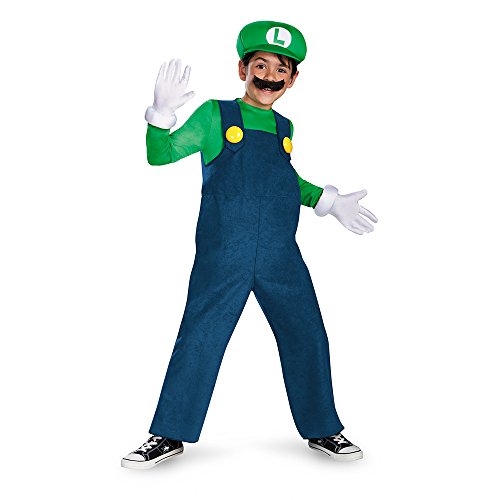Boy's Nintendo's Super Mario Brothers Luigi Deluxe Costume, 4-6