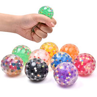 YLYQU Stress Balls Bulk & Soft Squeeze Balls & Foam Water Beads Toys & Water Squishy Balls Sensory Stress Relief Balls 16pcs (B-9pcs)