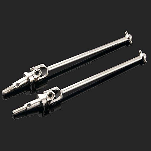 Toyoutdoorparts RC 108015(08029+02033) Silver Metal Universal Dogbone Shaft 2P Fit HSP 1:10 Truck