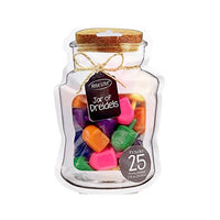Rite Lite Jar of Dreidels, 25 Medium Plastic Multicolor Dreidels - Classic Chanukah Spinning Dreidel Game - Colored Dreidels Bulk Value Pack Hanukkah Gifts