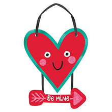 Load image into Gallery viewer, &quot;Be Mine&quot;, Glitter Red Heart Face Hanging Party Decoration
