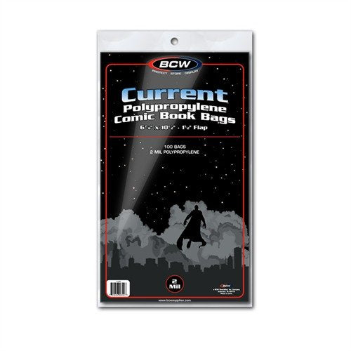 300 BCW Current Comic Book Bags - 3 Packs of 100