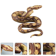 Load image into Gallery viewer, Toyvian Snake Toy High Simulation Rubber Fake Snake Toy Python Model Toy for Garden Props and Halloween Tricky Creepy Prank
