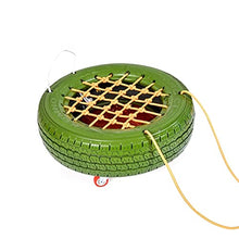 Load image into Gallery viewer, Swing Color Real Tire Swing, Children&#39;s Parent-Child Play Toys with Rollers, Tire Scooter (Color : Green)
