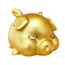 Load image into Gallery viewer, IMIKEYA Creative Piggy Bank Coin Bank Fortune Pig Shaped Cartoon Money Holder Saving Pot Money Box for Birthday Present New Year&#39;s Gift Parlor Display (Golden Small Size 10x13x12CM)
