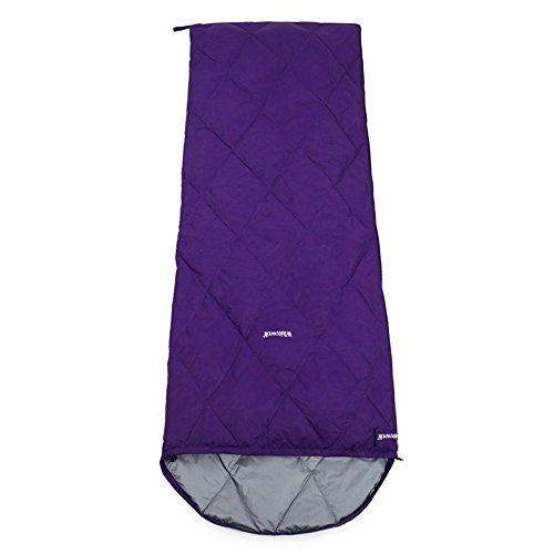 Feeryou Single Sleeping Bag Warm Sleeping Bag Anti-Compression Warm and Comfortable Waterproof Windproof Purple Sleeping Bag Super Strong