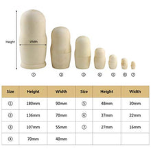 Load image into Gallery viewer, Larcele DIY Wooden Blank Nesting Dolls Set 7 Pieces Russian Doll for Kids BPTW-01 (Style 4822)

