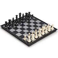 Load image into Gallery viewer, Yellow Mountain Imports Large 2-in-1 Travel Magnetic Chess &amp; Checkers Board Game Set - 14 Inches

