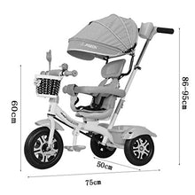 Load image into Gallery viewer, Moolo Children&#39;s Tricycle, Kids&#39; Trikes 4 in 1 Bicycle 1-3-6 Year Old Trolley Child Bicycle Awning Reversible Folding Pedal Multi-Function (Color : Green)
