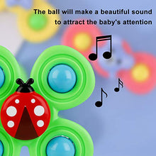 Load image into Gallery viewer, Suction Cup Spinning Top Toy Baby Bath Toy 4 PCS, COSYOO Spin Sucker Spining Top Spinner Toy Early Learner Toys for Baby Toys
