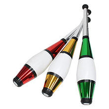 Load image into Gallery viewer, Zeekio Pegasus Juggling Clubs - [Set of 3], Beginner to Pro, Premium Quality, Red/Gold/Green
