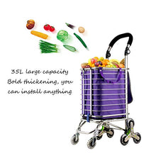 Load image into Gallery viewer, Household Can Climb Stairs Shopping Cart Portable Folding Shopping Cart Pull Goods Small Trailer
