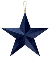 Navy Blue Metal Star - 1 pc