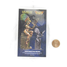 Load image into Gallery viewer, Female Priest with Bird Figure Kit 28mm Heroic Scale Miniature Unpainted First Legion
