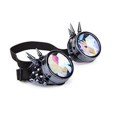 Load image into Gallery viewer, SLTY Kaleidoscope Rave Steampunk Goggles Retro Gothic Halloween Cosplay Goggles
