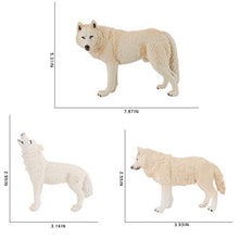 Load image into Gallery viewer, 3 PCS Realistic Wild Life Jungle Zoo White Animal Wolf Figures Party Favors Supplies Cake Toppers Collection Development Set Toys for 5 6 7 8 Years Old Boys Girls Kid Toddlers
