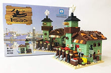 Load image into Gallery viewer, Brick Loot Bait and Tackle Shop Old Fishing Store Set - Custom Designed Model - Compatible and Fits Lego Along with Most Major Building Block Brands - 427 Pieces
