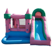 Load image into Gallery viewer, LOPJGH Bouncy House for Kids Outdoor with Pool and Slide,Inflatable Jumping Castle Children&#39;s Party Theme Park (Pink, 110x 126 x 83 inches)
