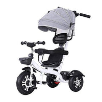 Tricycle Baby Tricycle 9 Months to 6 Years Old with Awning, Ideal Passenger Toy for Gifts (2 Colors) (Color : White)