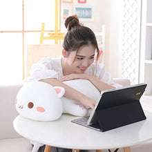 Load image into Gallery viewer, Cat Plush Hugging Pillow, Soft Kitten Stuffed Animals Toy Gifts for Kids (White Squint Eyes, 25.5&quot;)
