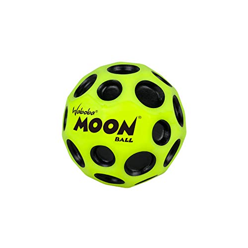 Waboba Moon Ball - Super High Bouncing Ball - Neon Coloured Indoor and Outdoor Ball Ages - Make Pop Sounds - Easy to Grip , Yellow - (65 mm)