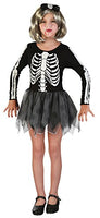 Bristol Novelty CC217 Skeleton Girl Costume (Medium), Approx Age 5 - 7 Years, Skeleton Girl (M)